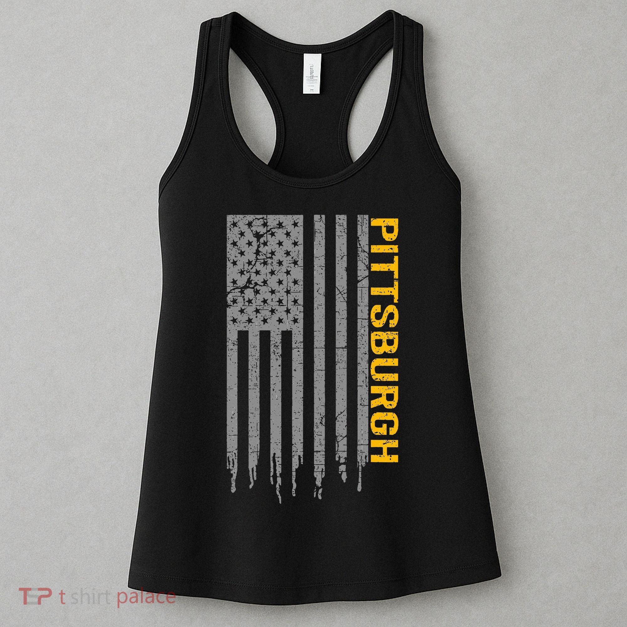 Pittsburgh Usa Flag Patriotic American From Pittsburgh Women's Tank Top
