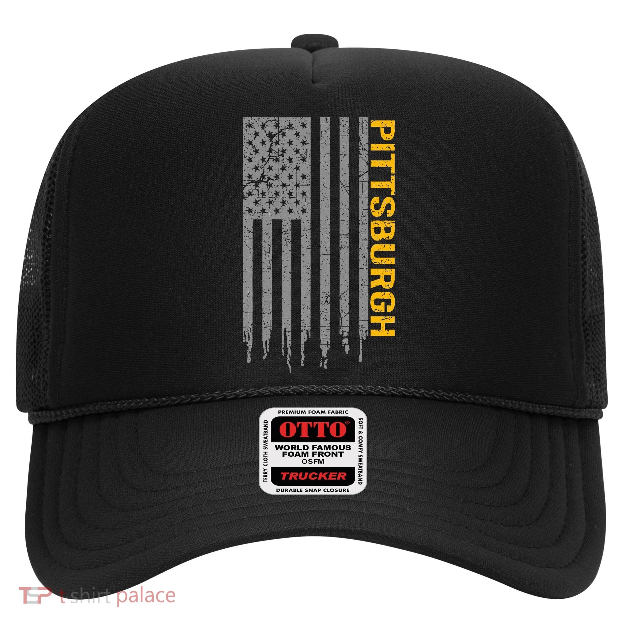 Pittsburgh Usa Flag Patriotic American From Pittsburgh Hat