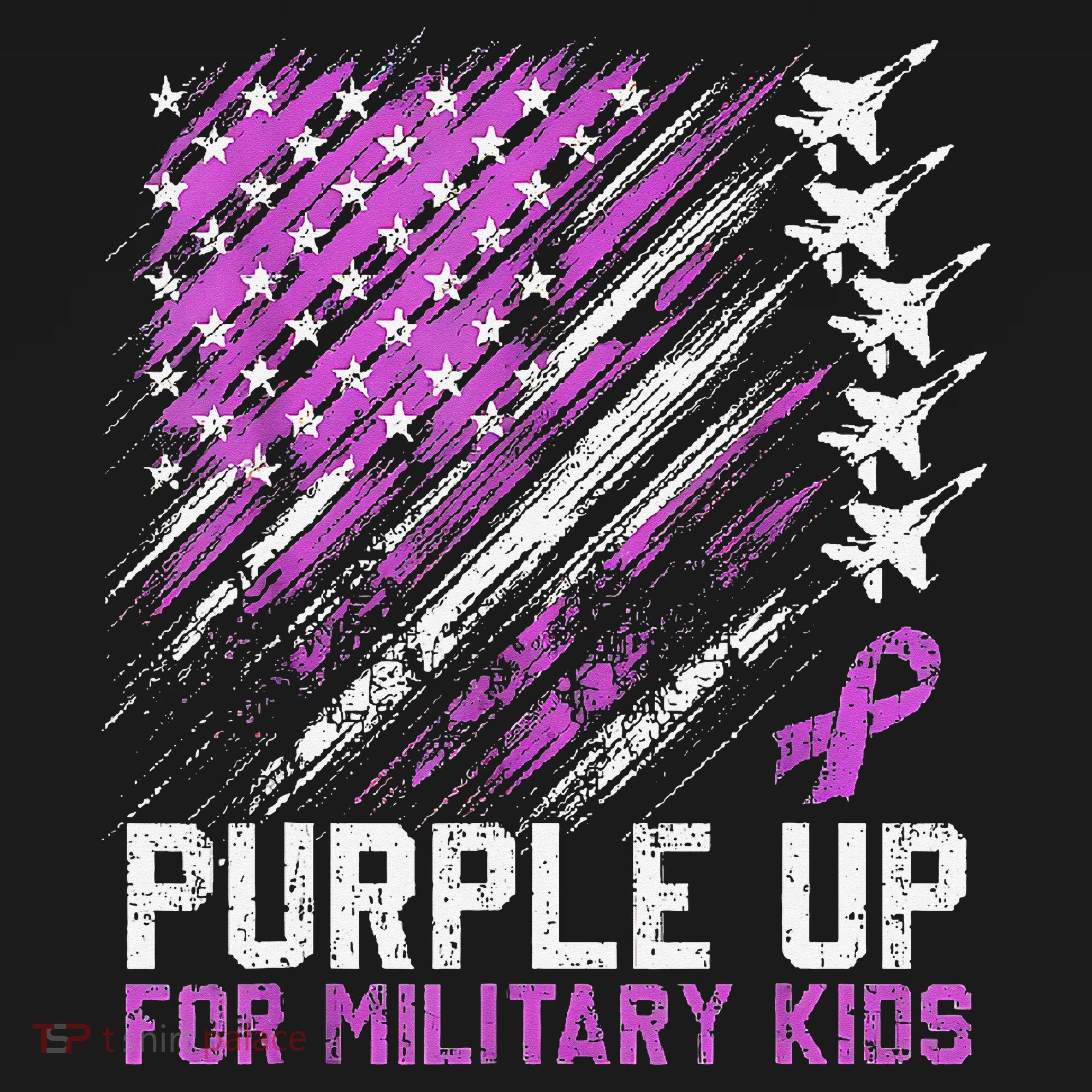 Purple Up For Military Flag Military Child Month Women's Hoodie