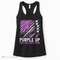 Purple Up For Military Flag Military Child Month Women's Tank Top thumb 0