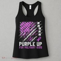 Purple Up For Military Flag Military Child Month Women's Tank Top thumb 3