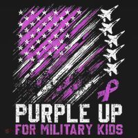 Purple Up For Military Flag Military Child Month Women's Tank Top thumb 5
