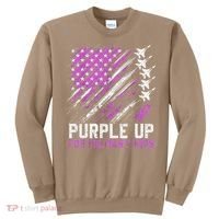 Purple Up For Military Flag Military Child Month Sweatshirt thumb 0
