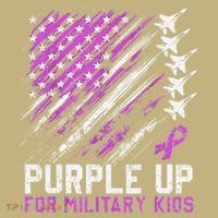 Purple Up For Military Flag Military Child Month T-Shirt thumb 7