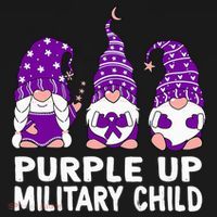 Purple Up For Military Military Child Month Gnomes Women's Tank Top thumb 5