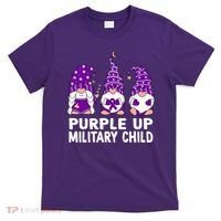 Purple Up For Military Military Child Month Gnomes T-Shirt thumb 0