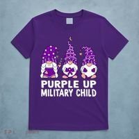 Purple Up For Military Military Child Month Gnomes T-Shirt thumb 5