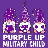Purple Up For Military Military Child Month Gnomes Mousepad thumb 1