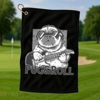 Pug And Roll Golf Towel thumb 1