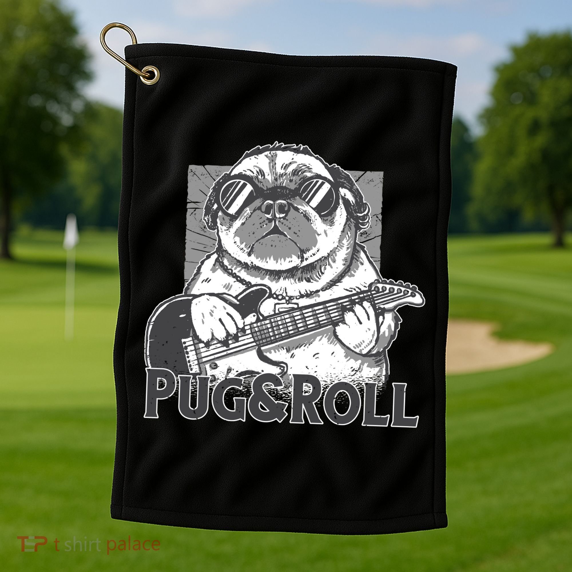 Pug And Roll Golf Towel