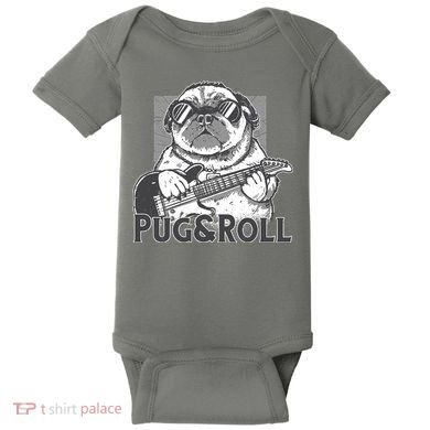 Pug And Roll Baby Bodysuit