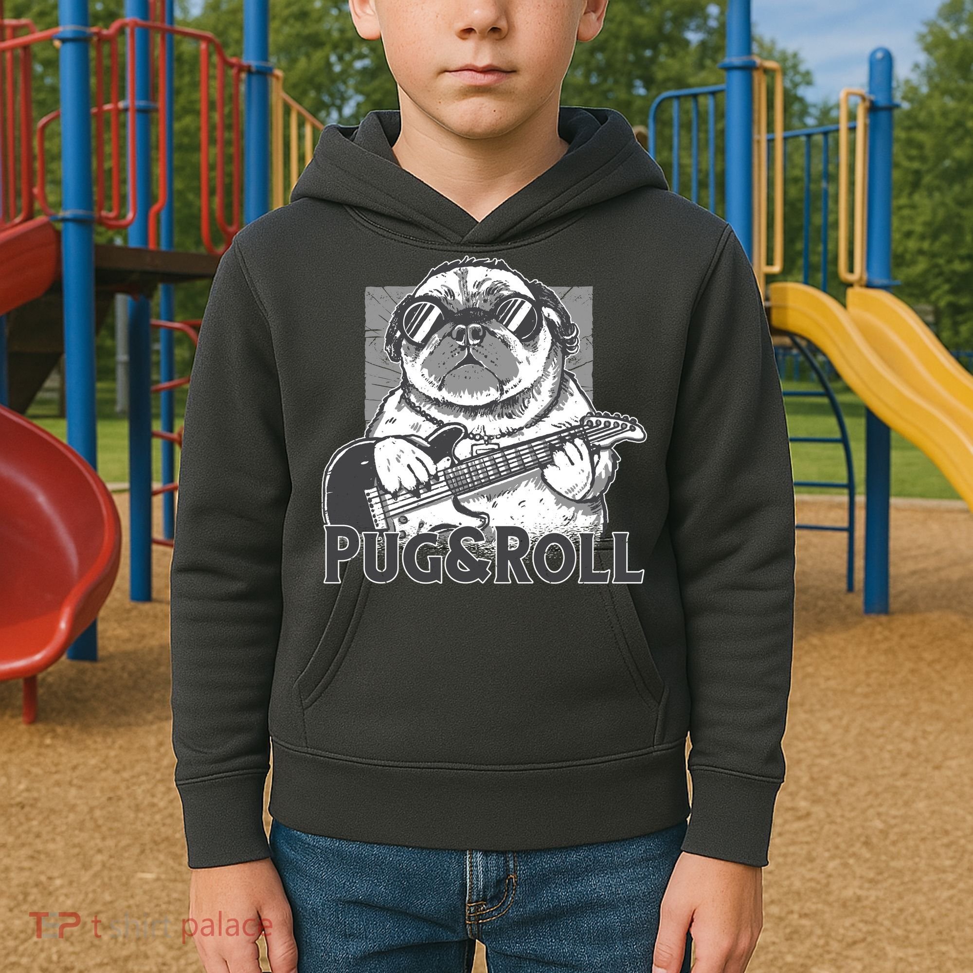 Pug And Roll Kids Hoodie