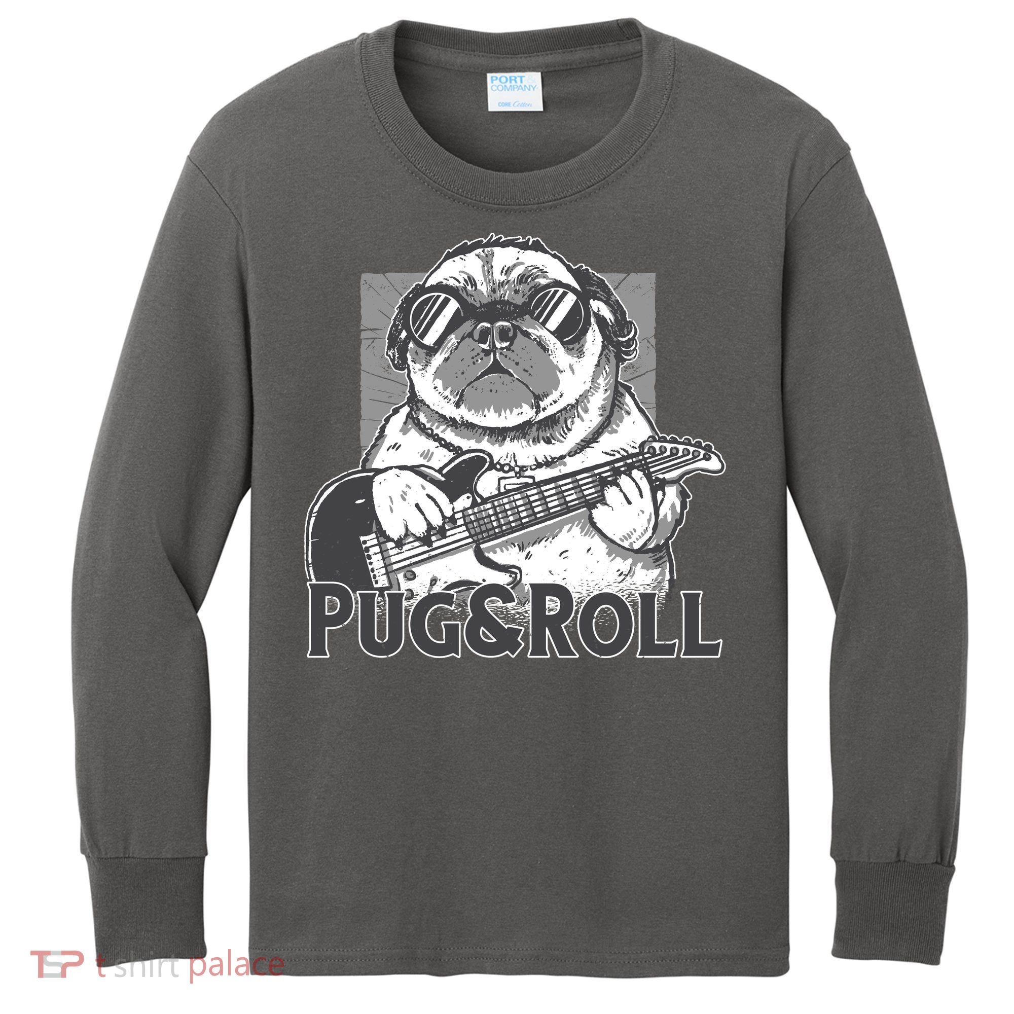 Pug And Roll Kids Long Sleeve Shirt