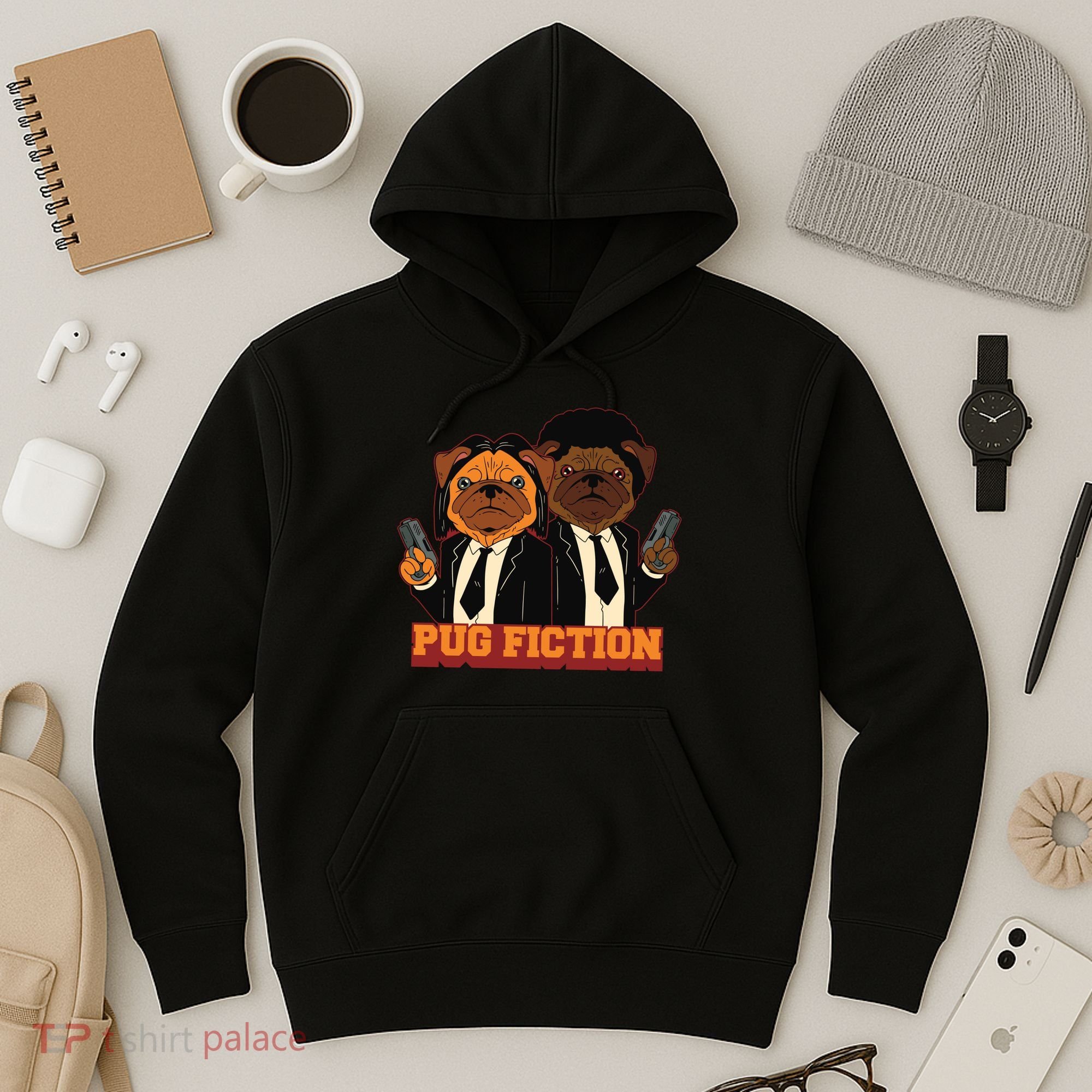Pug Fiction Hoodie