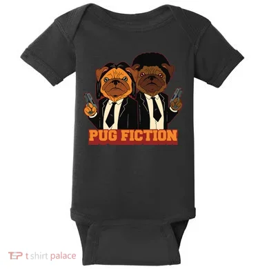Pug Fiction Baby Bodysuit