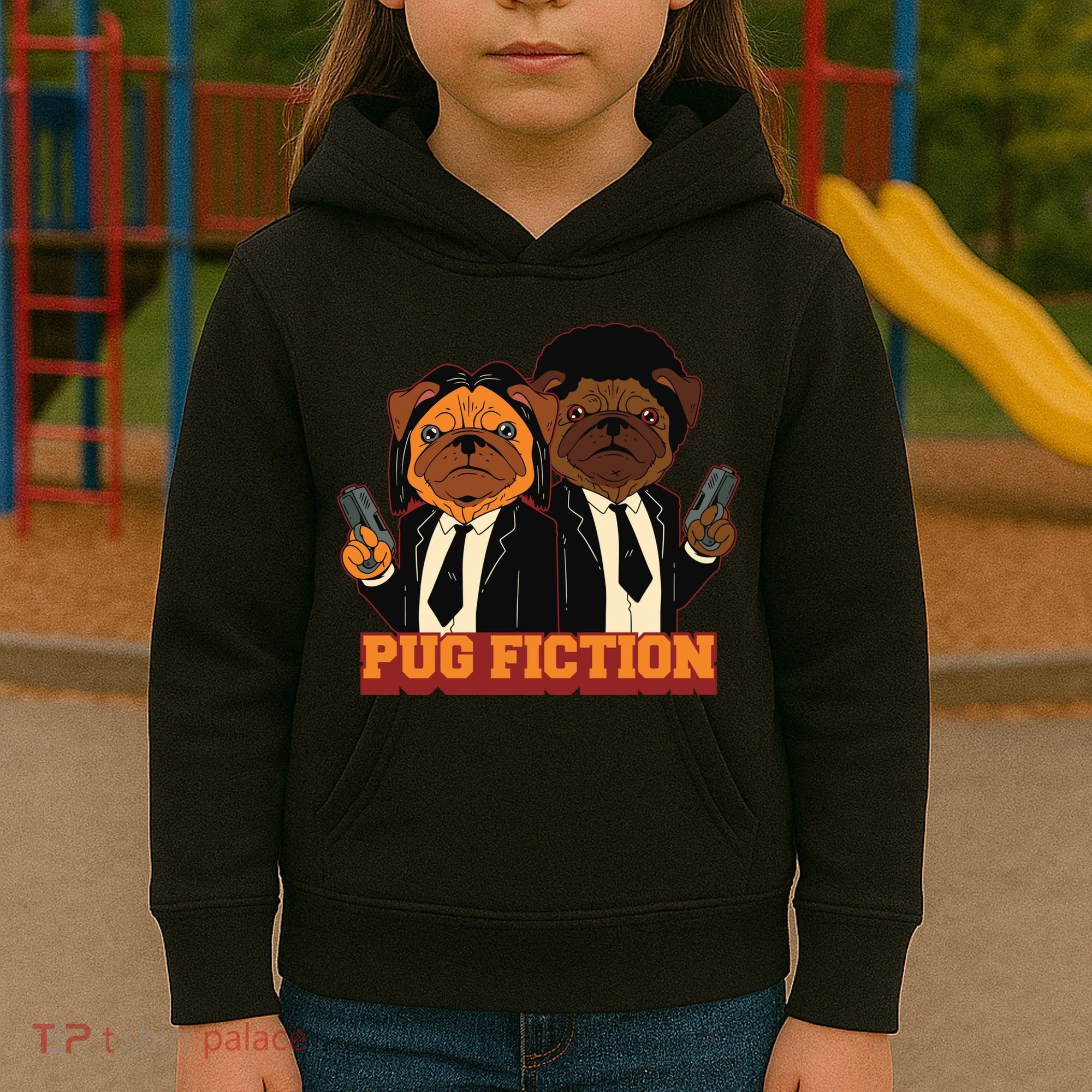 Pug Fiction Kids Hoodie