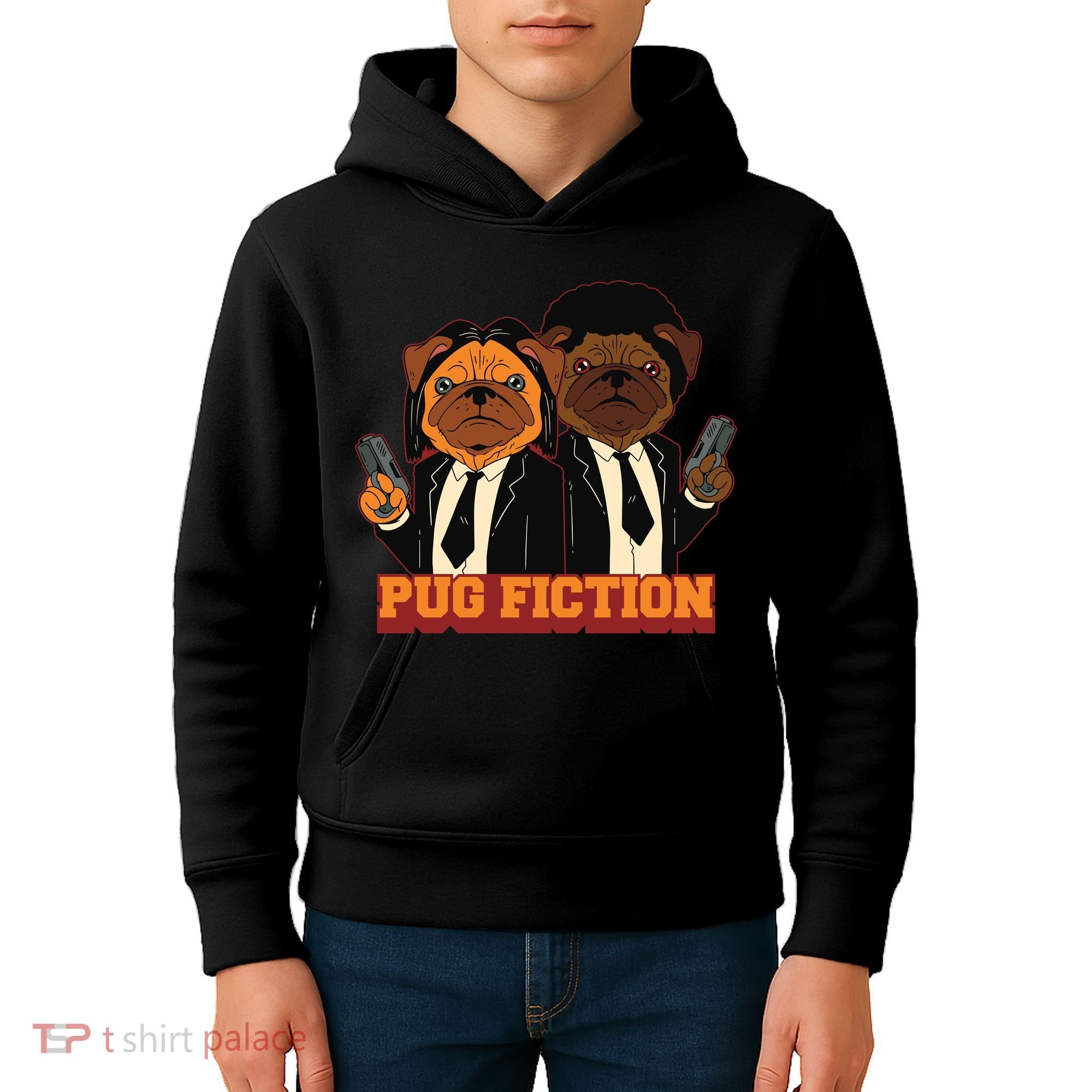 Pug Fiction Kids Hoodie