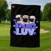 Pug Luv Golf Towel thumb 1
