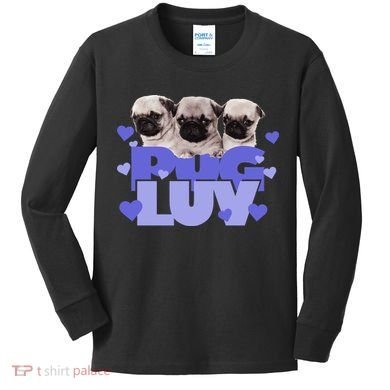 Pug Luv Kids Long Sleeve Shirt