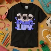 Pug Luv Kids T-Shirt thumb 3