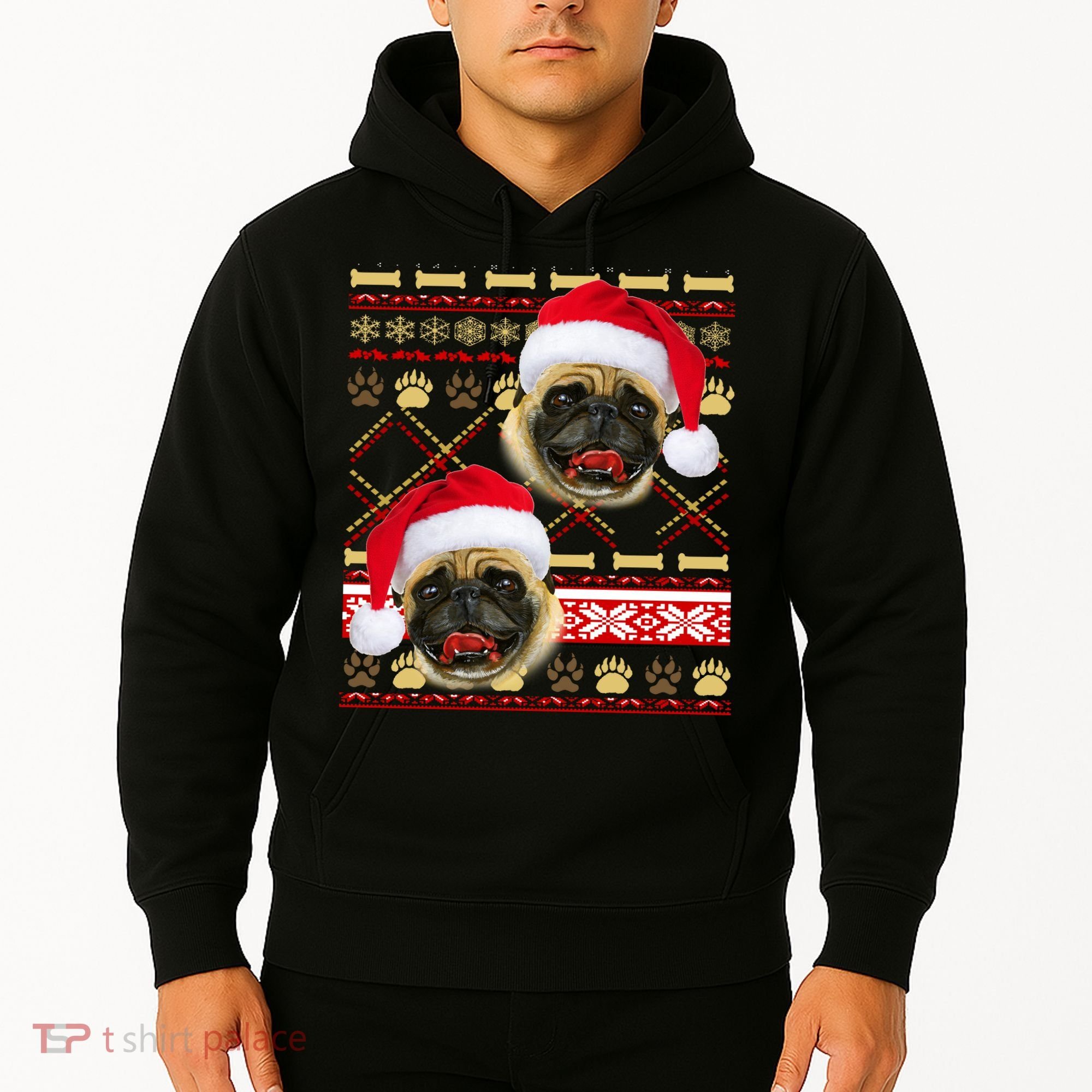 Pug Ugly Christmas Sweater Hoodie