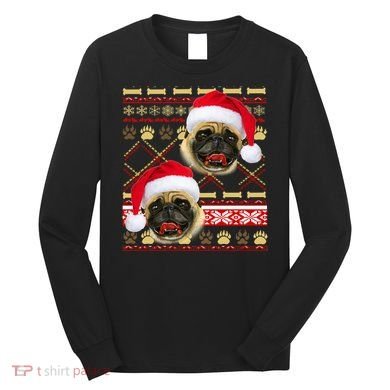 Pug Ugly Christmas Sweater Long Sleeve Shirt