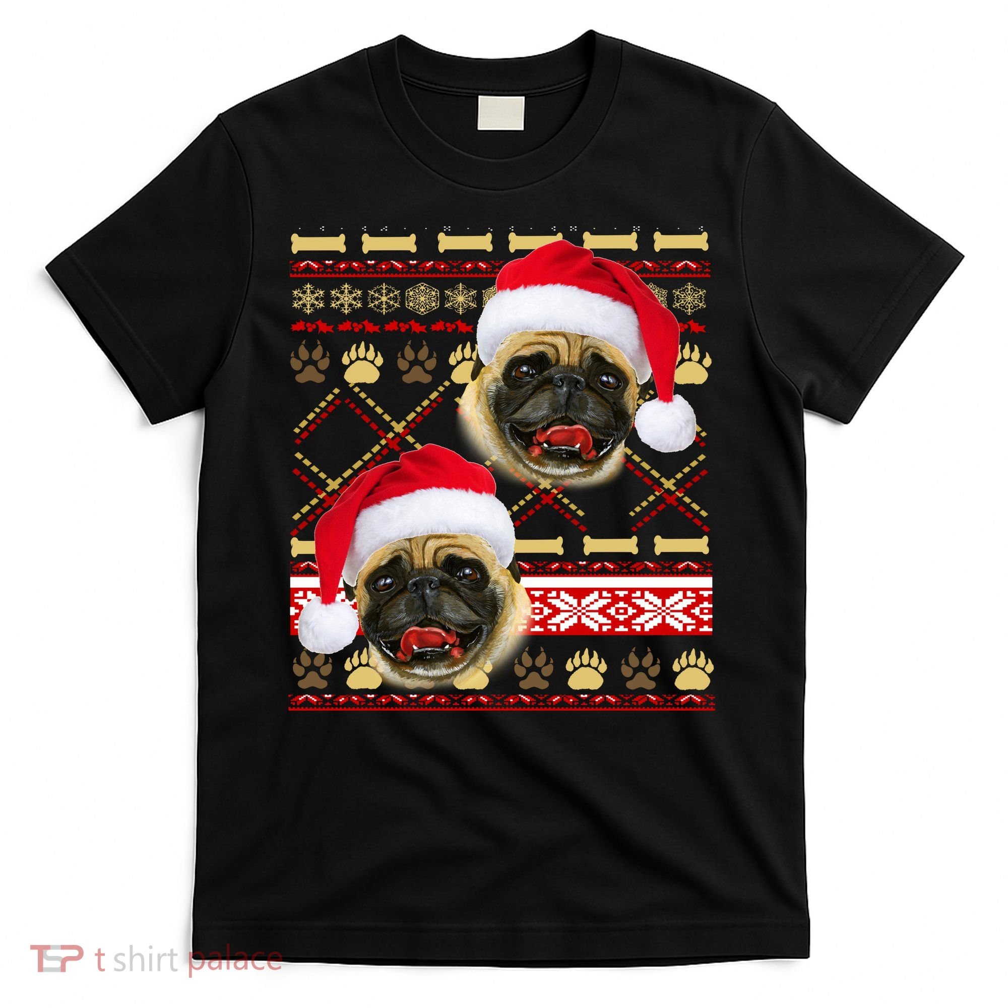 Pug Ugly Christmas Sweater T-Shirt