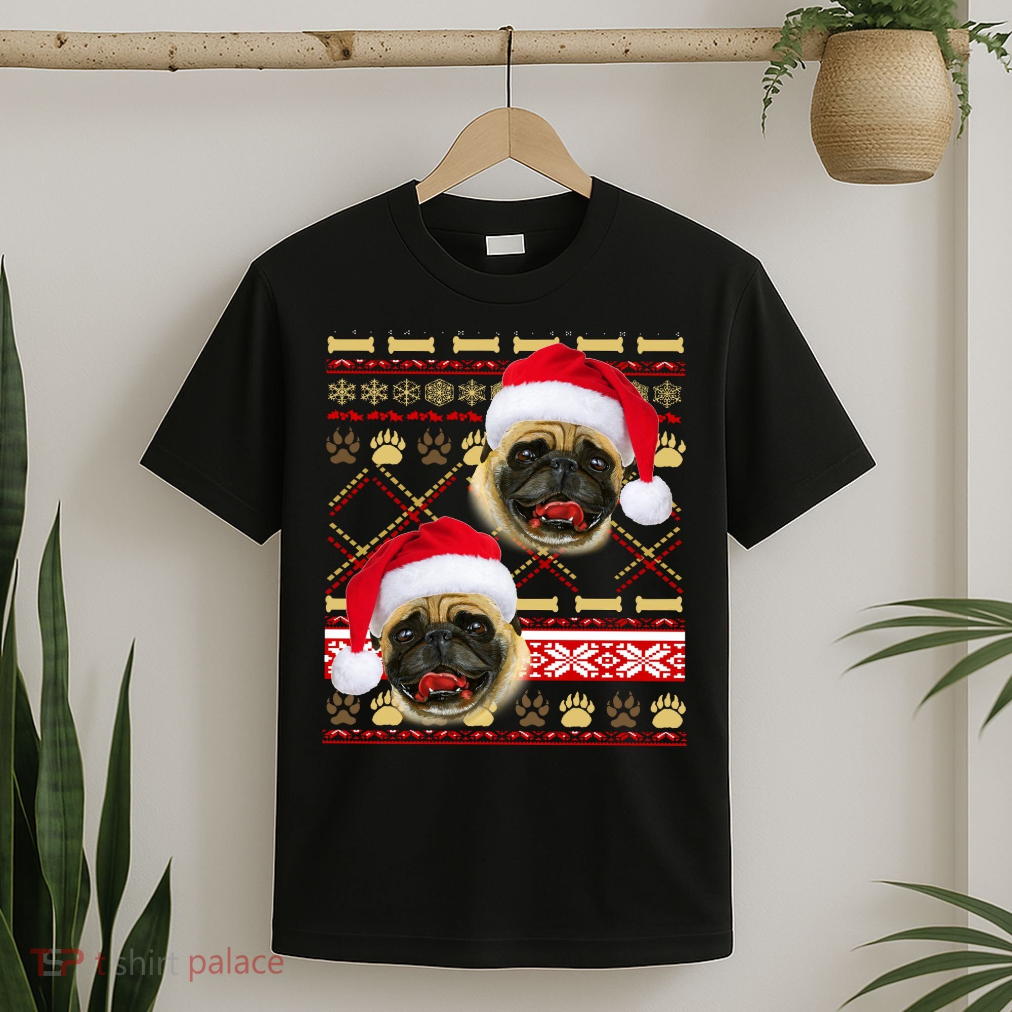 Pug Ugly Christmas Sweater T-Shirt