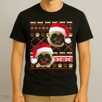 Pug Ugly Christmas Sweater T-Shirt thumb 3