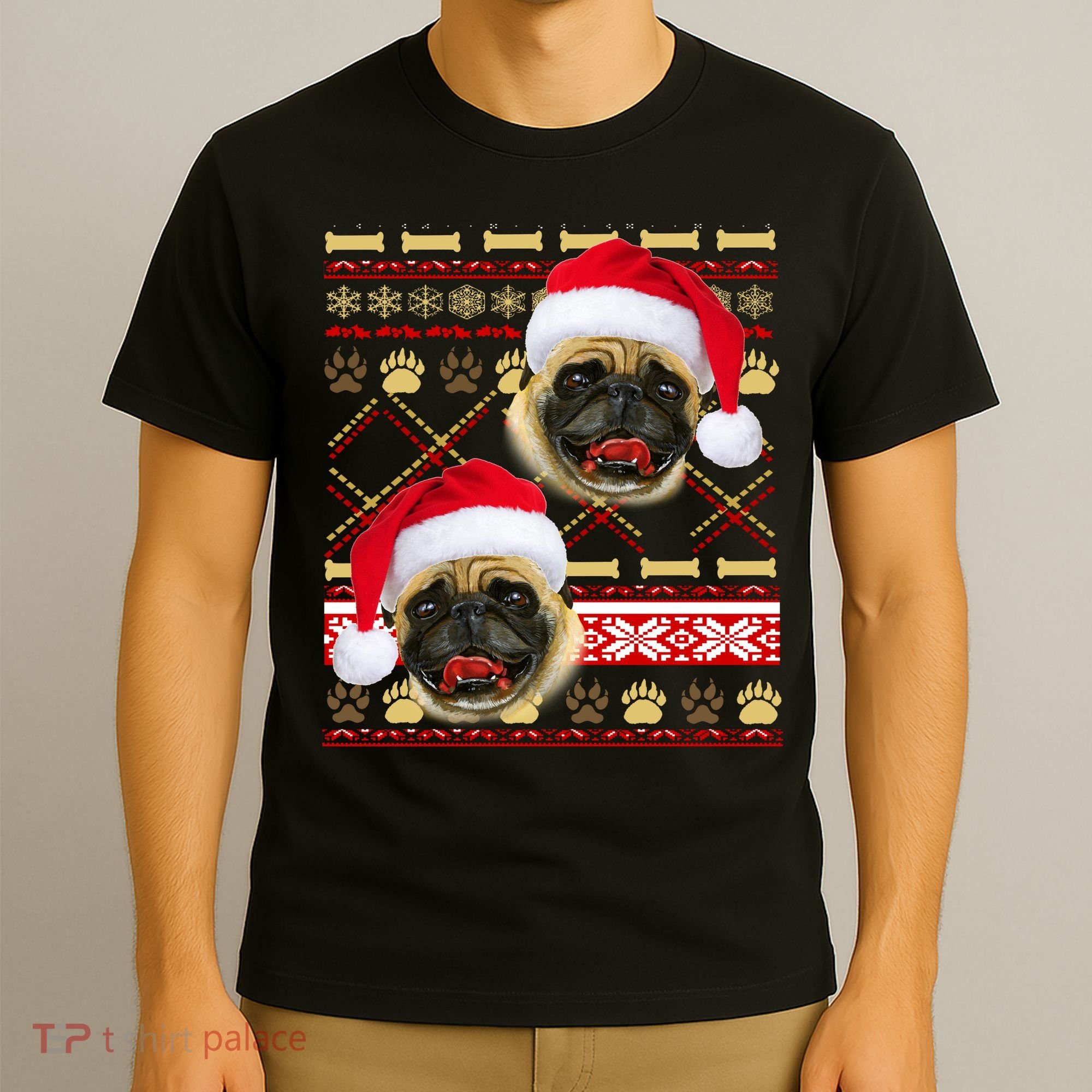 Pug Ugly Christmas Sweater T-Shirt