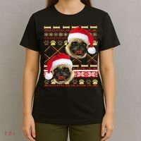 Pug Ugly Christmas Sweater T-Shirt thumb 4