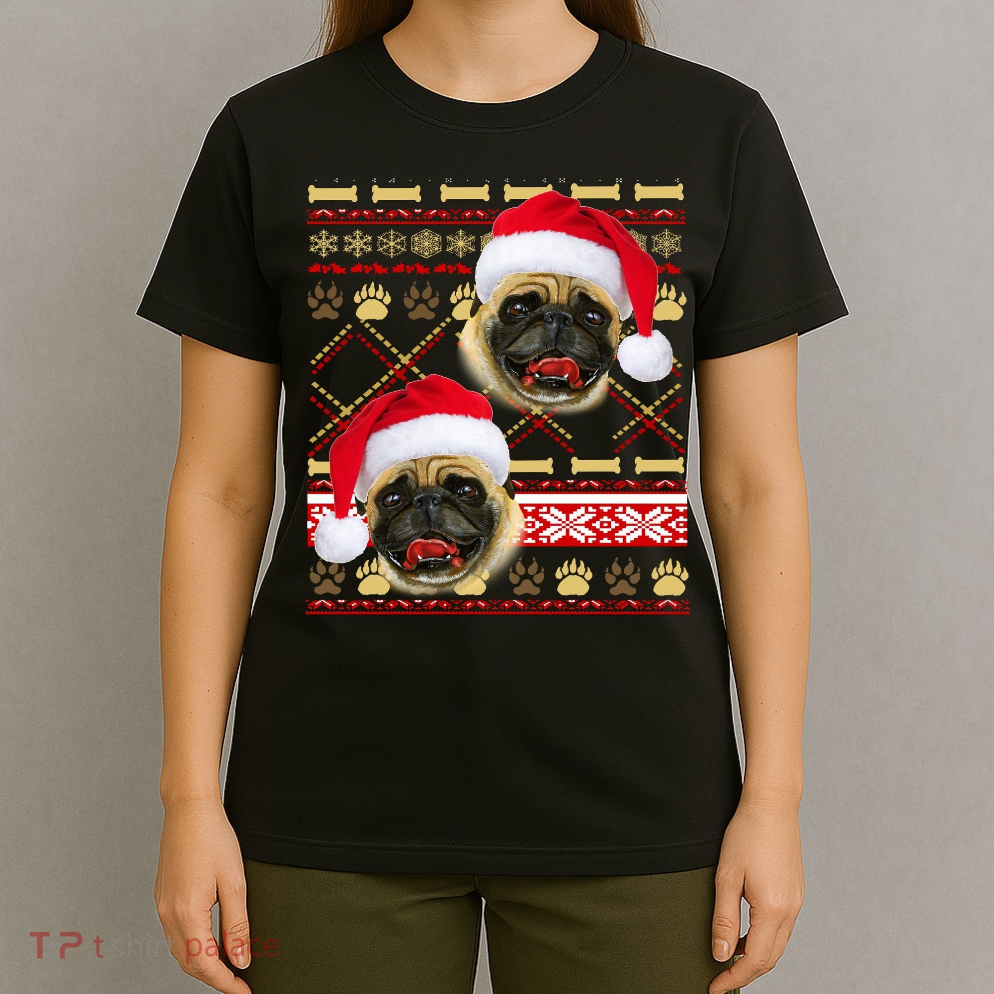 Pug Ugly Christmas Sweater T-Shirt