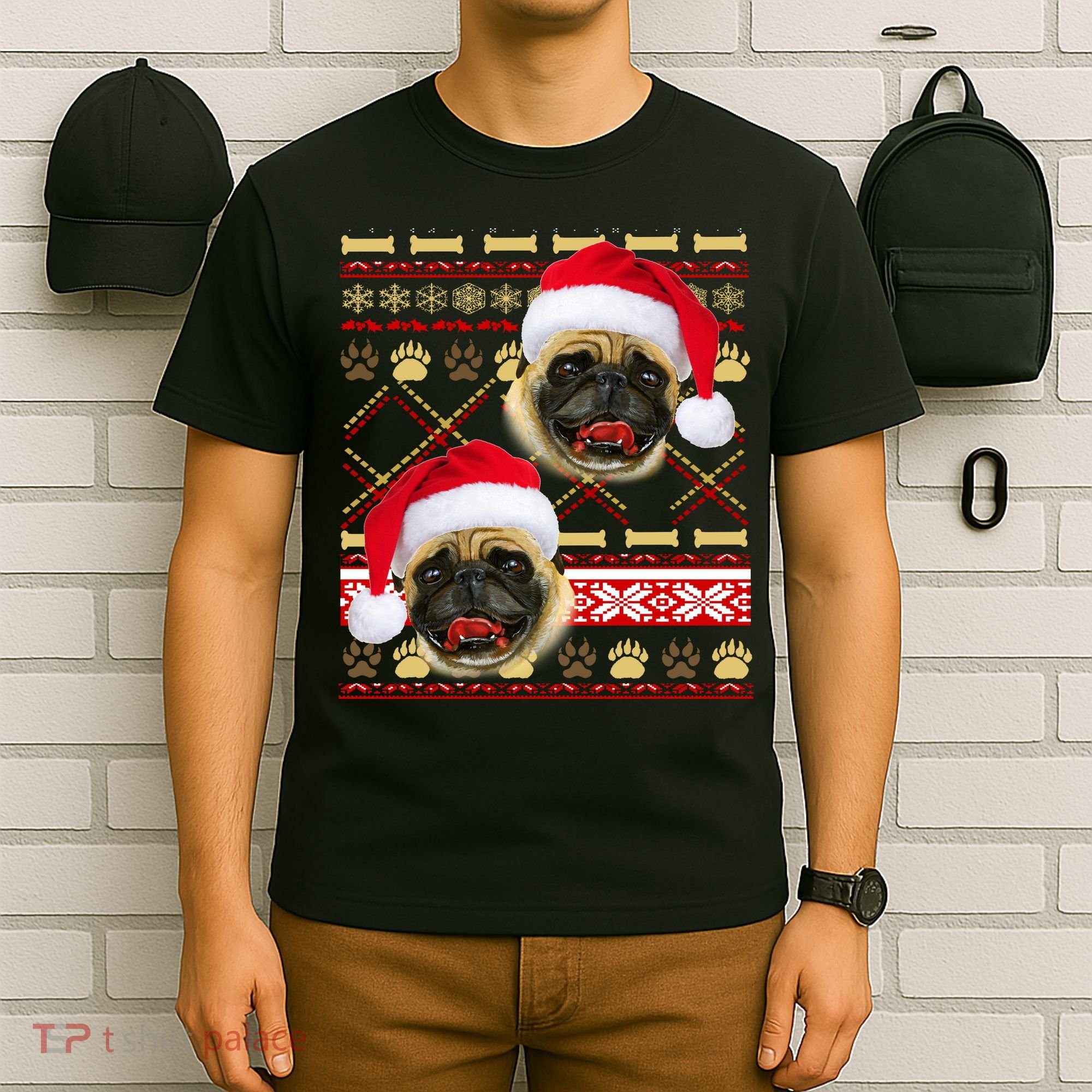 Pug Ugly Christmas Sweater T-Shirt
