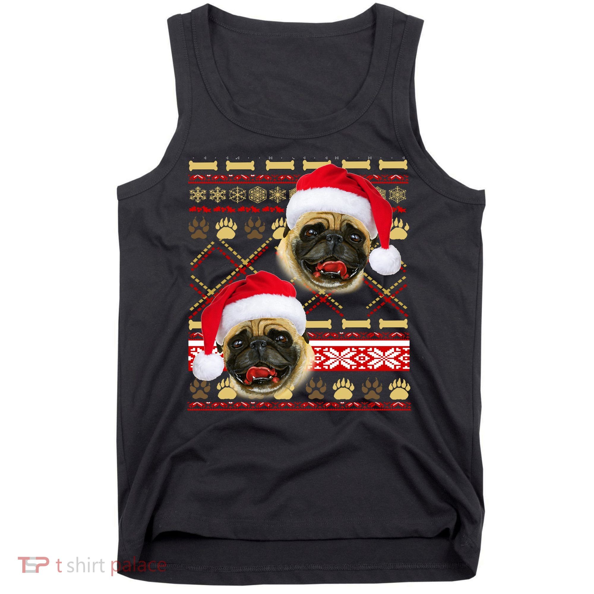 Pug Ugly Christmas Sweater Tank Top