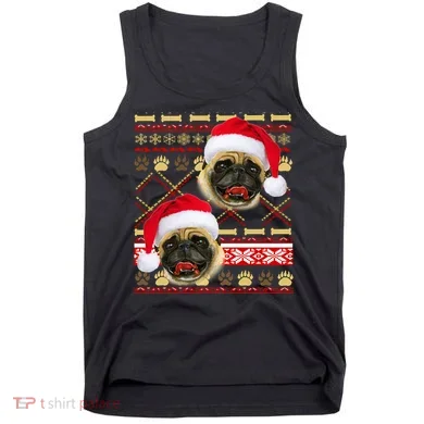 Pug Ugly Christmas Sweater Tank Top
