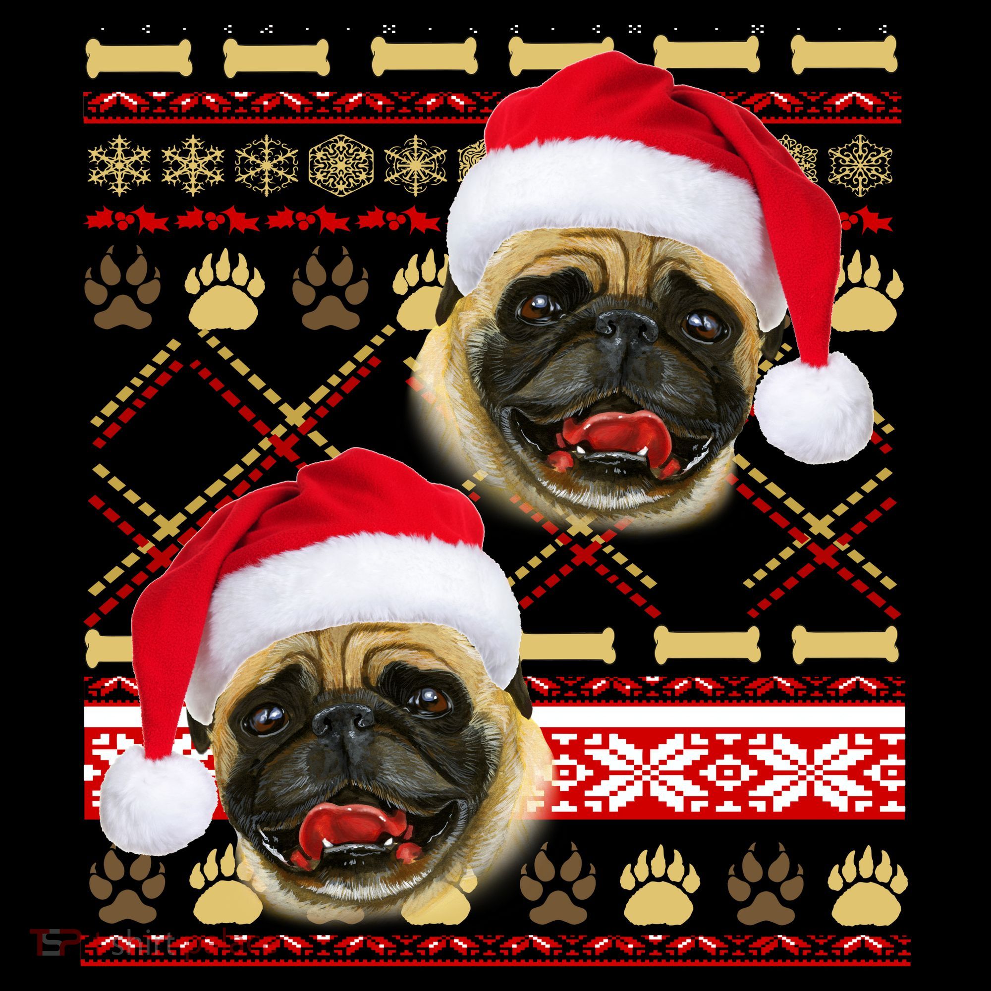 Pug Ugly Christmas Sweater Visor