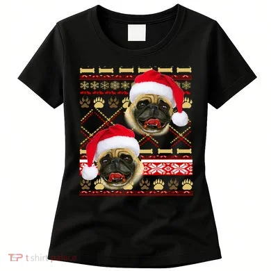 Pug Ugly Christmas Sweater Women's T-Shirt
