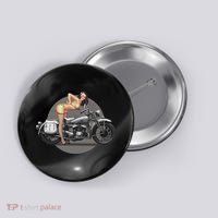 Pin Up Girl Classic Motorcycle Button thumb 0