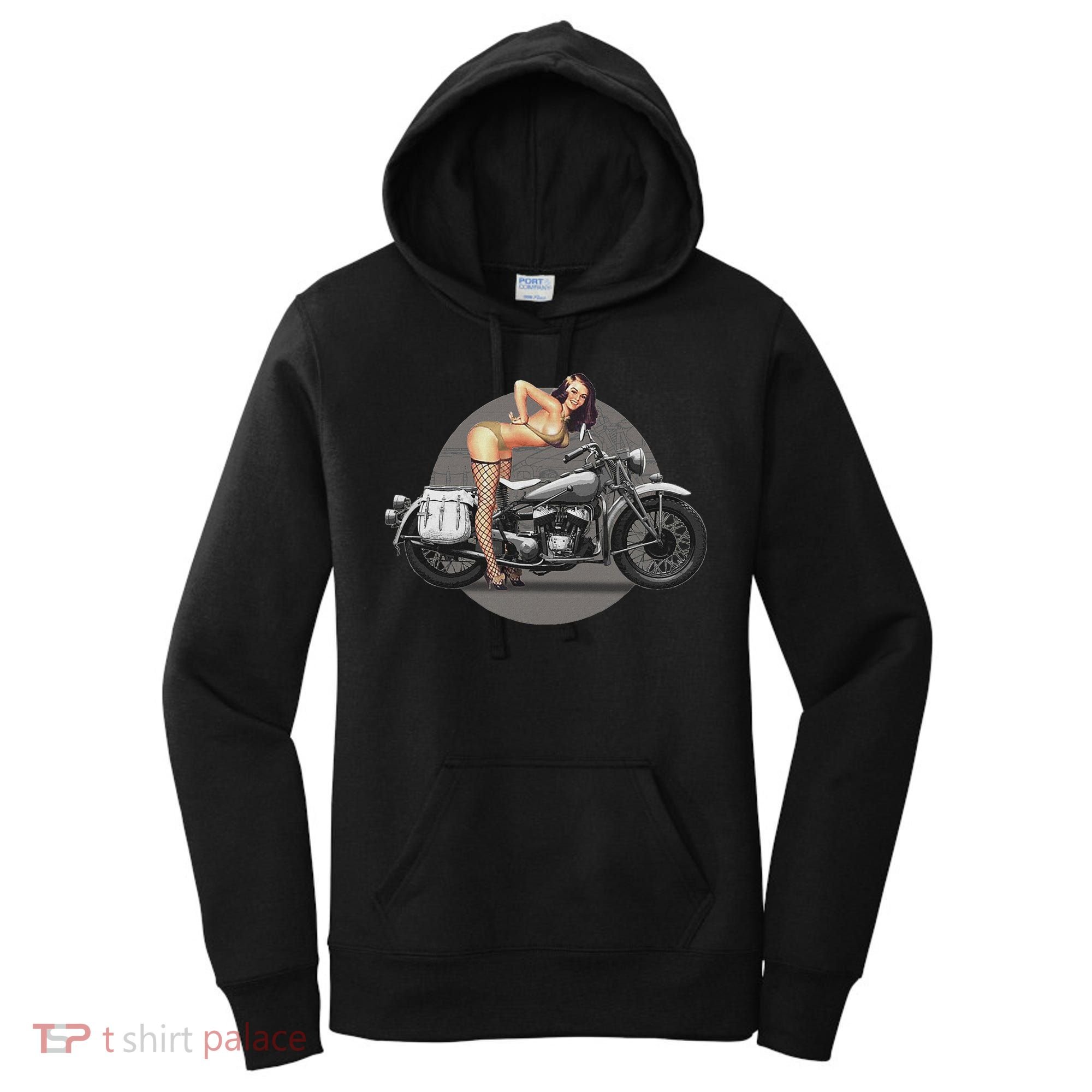 Pin Up Girl Classic Motorcycle Women's Hoodie