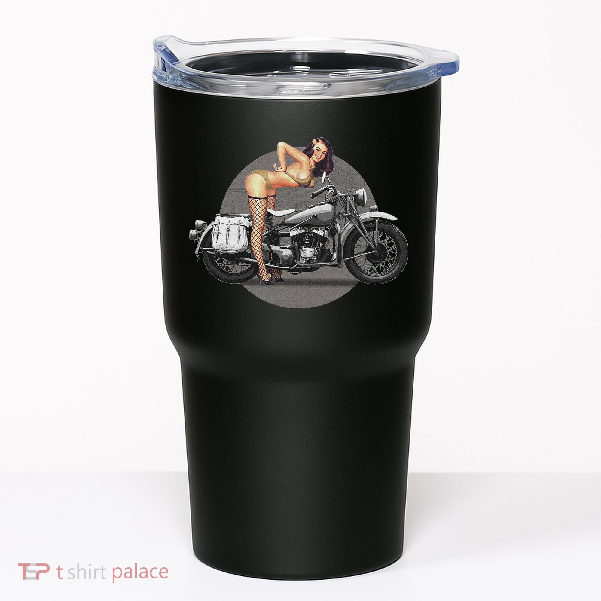 Pin Up Girl Classic Motorcycle Tumbler