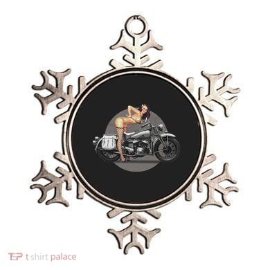 Pin Up Girl Classic Motorcycle Ornament