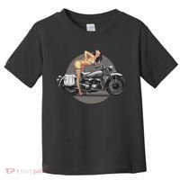 Pin Up Girl Classic Motorcycle Toddler T-Shirt thumb 0