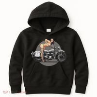 Pin Up Girl Classic Motorcycle Kids Hoodie thumb 0