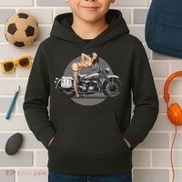 Pin Up Girl Classic Motorcycle Kids Hoodie thumb 2