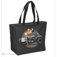 Pin Up Girl Classic Motorcycle Tote Bag thumb 2