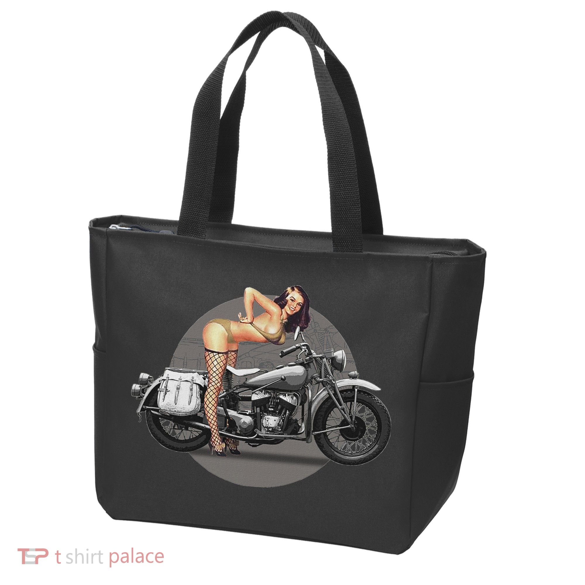 Pin Up Girl Classic Motorcycle Tote Bag