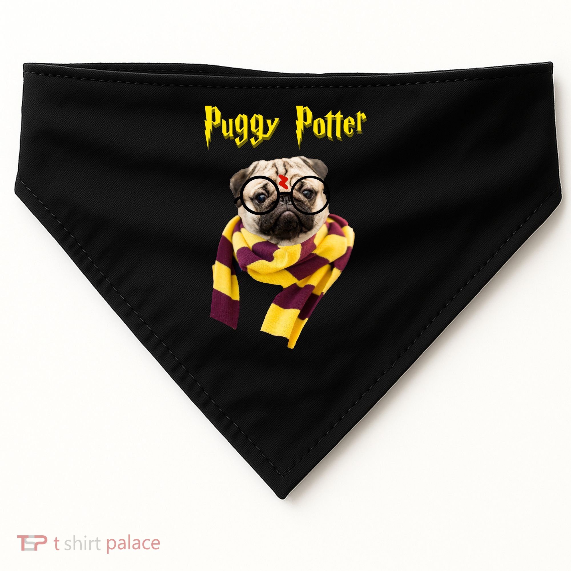 Puggy Potter Funny Parody Movie USA-Made Doggie Bandana