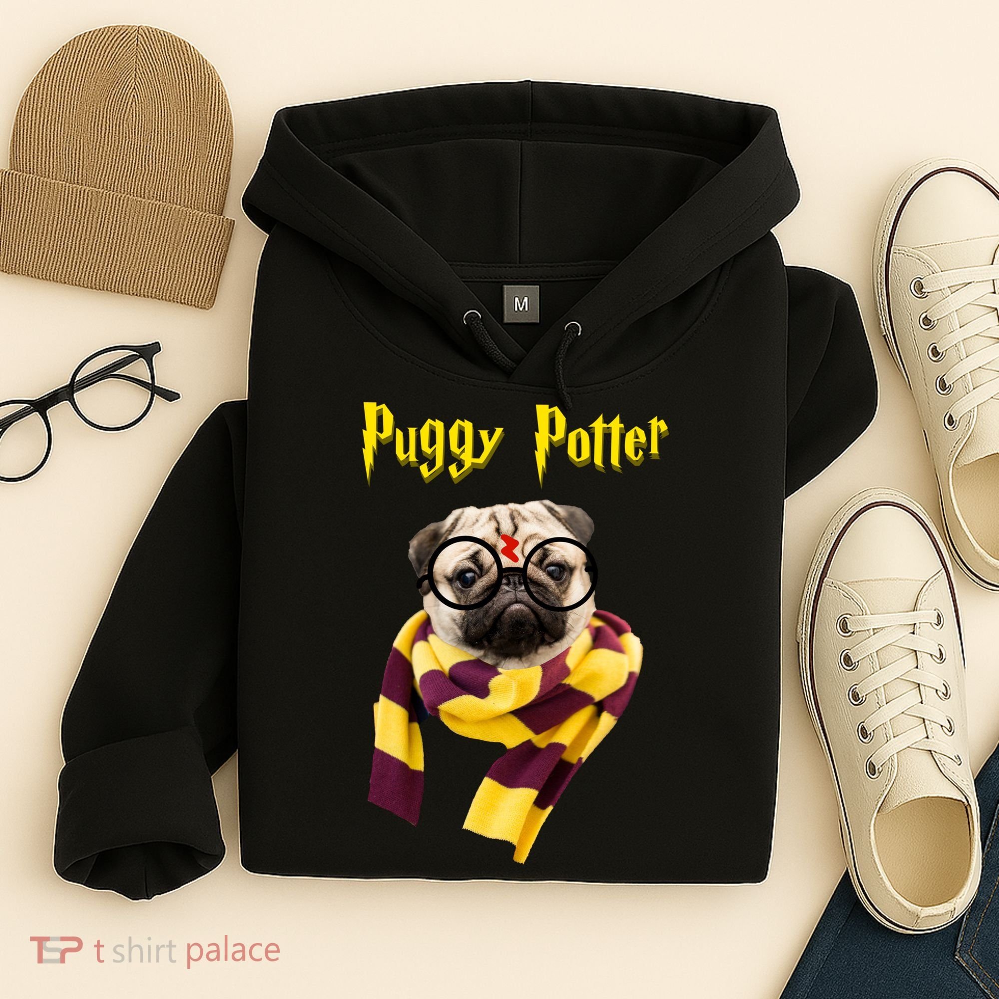 Puggy Potter Funny Parody Movie Hoodie