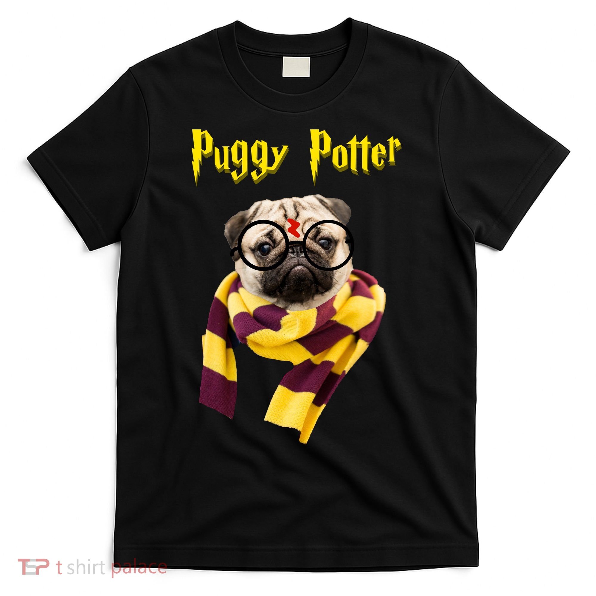 Puggy Potter Funny Parody Movie T-Shirt