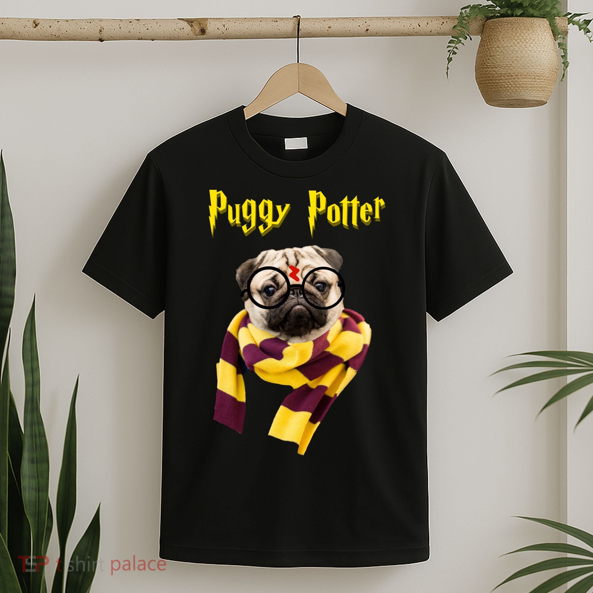Puggy Potter Funny Parody Movie T-Shirt